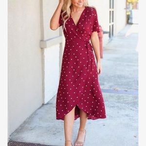 wine wrap dress (Dress Up)